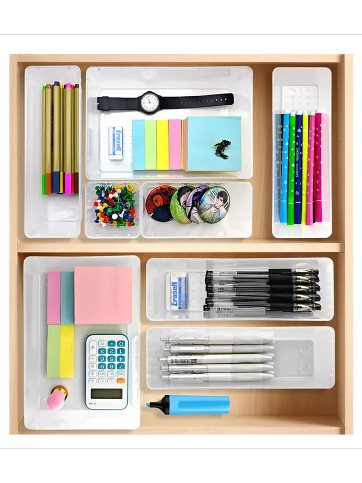 Multi Functional Plastic Drawer Storage Box Organizer Set