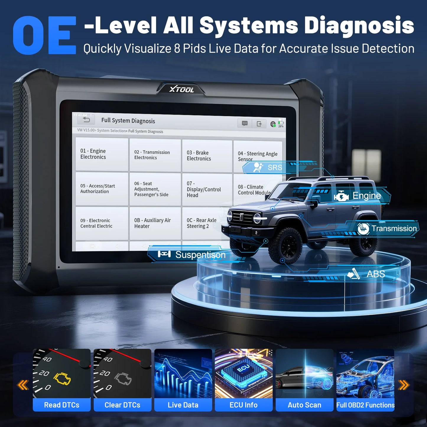 XTOOL X100 PAD V2 IMMO Key Programmer All Key Lost OBD2