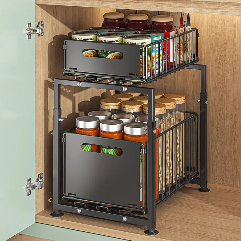Aehome Heavy Duty Under Sink Cabinet Organizer Shelf
