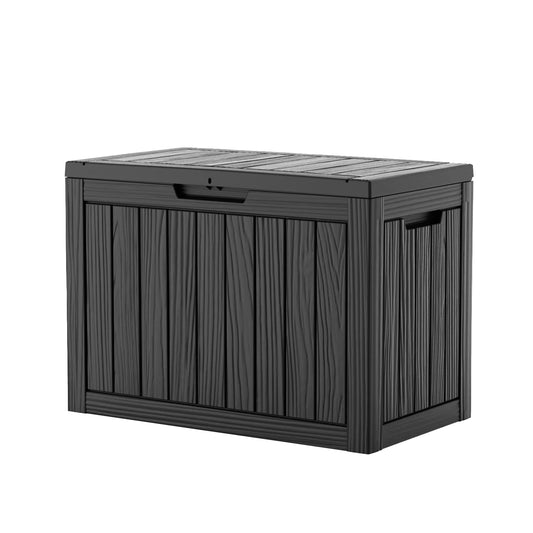 Weatherproof Plastic Deck Storage Box With Lock For Patio Furniture