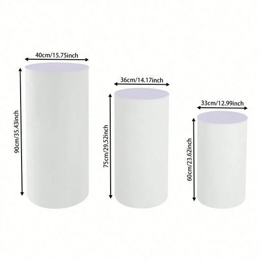 Cylinder Pedestal Display Stands Plinth Pillars For Wedding Decor