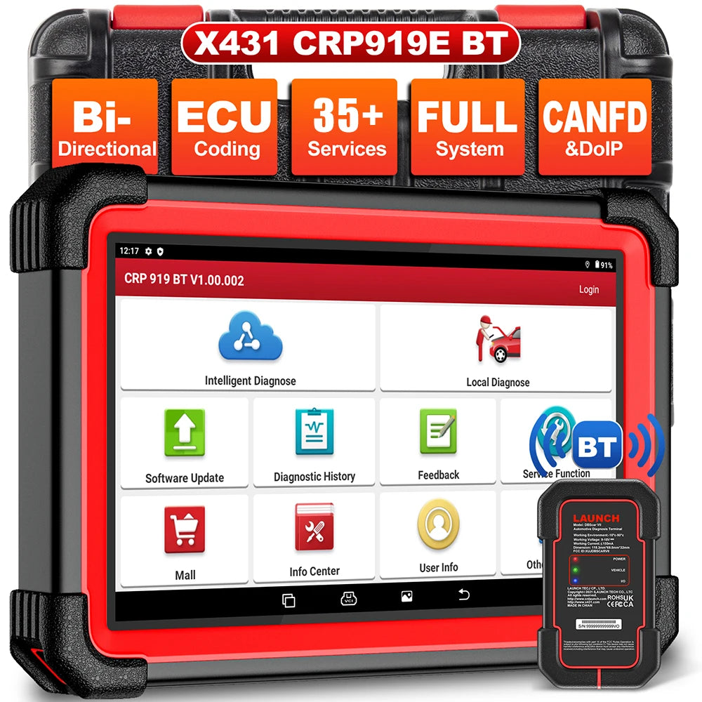LAUNCH X431 CRP919E Bluetooth Car Diagnostic Scanner For ECU Coding