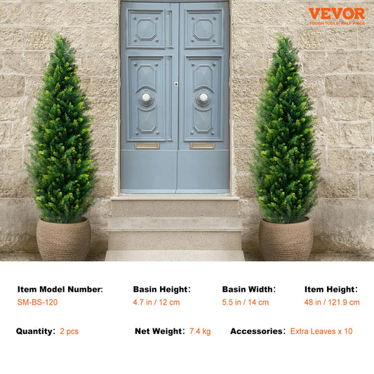 SucceBuy Artificial Topiary Tree Evergreen Garden Decor