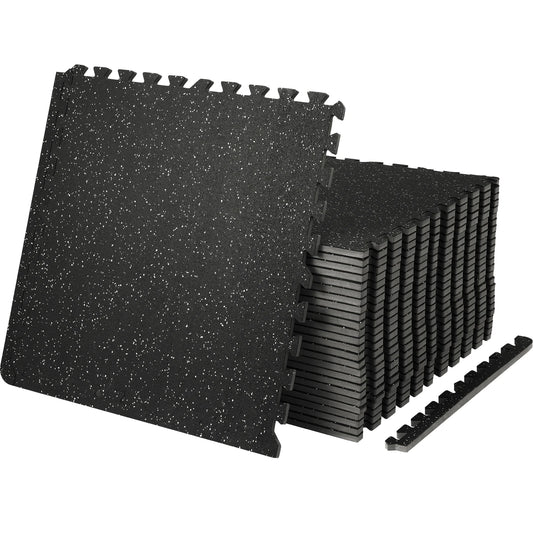 SucceBuy Interlocking Gym Floor Mats Eva Rubber Exercise Tiles