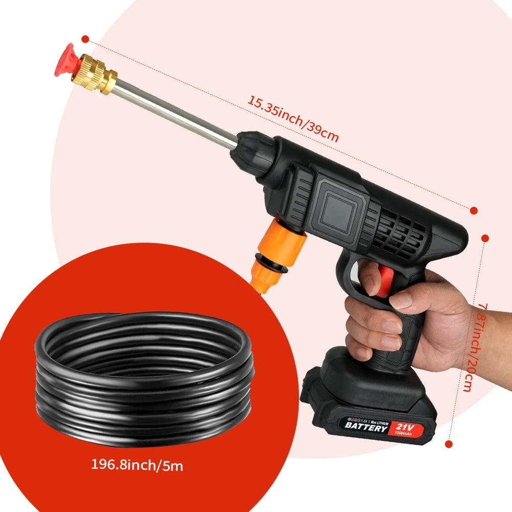Cordless High Pressure Car Spray Gun With Foam Cannon