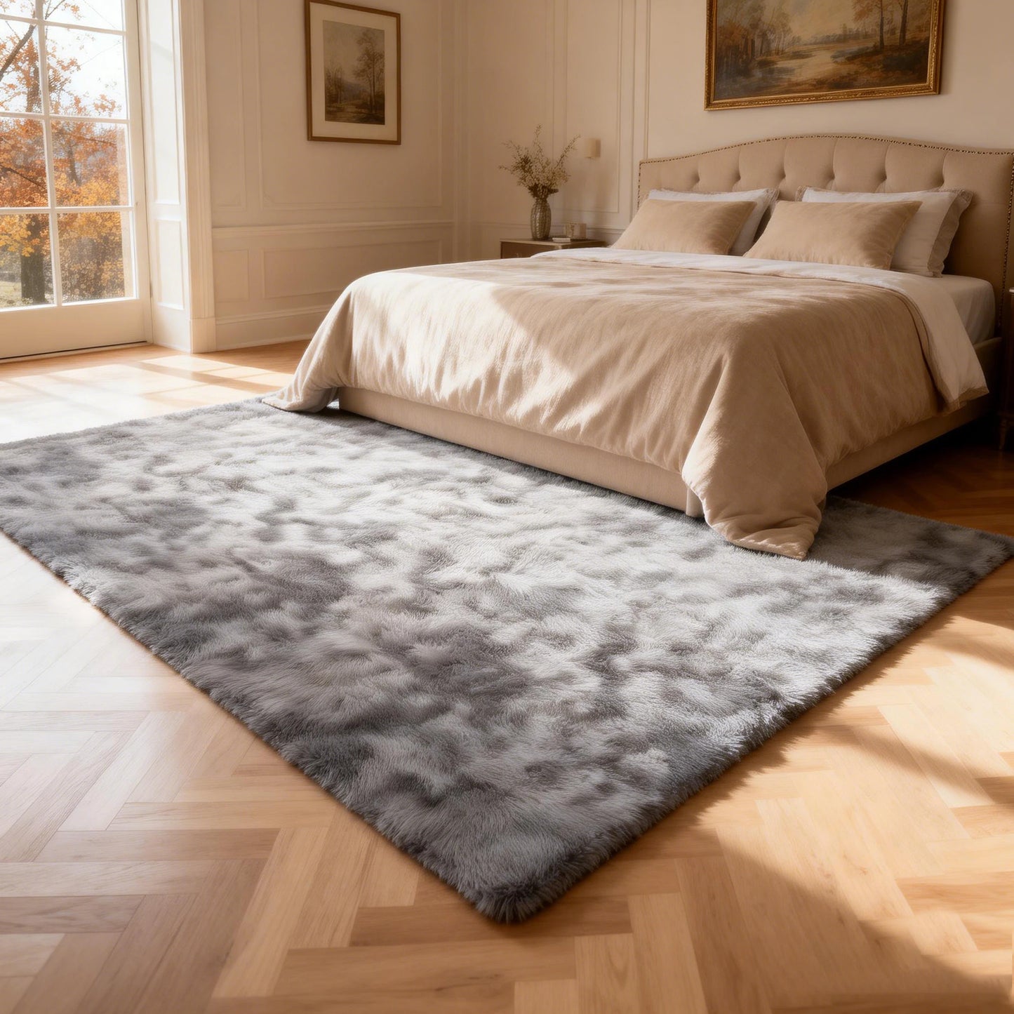 Ultra Soft Shag Area Rug For Bedroom And Living Room Decor