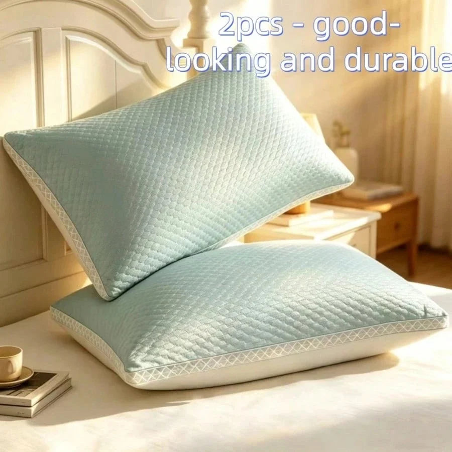 Cool Ice Silk Cervical Massage Knitted Sleep Pillow