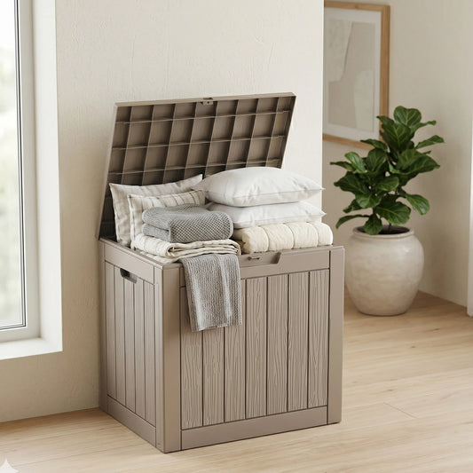 Outdoor Resin Deck Storage Box With Waterproof UV Protection Lock