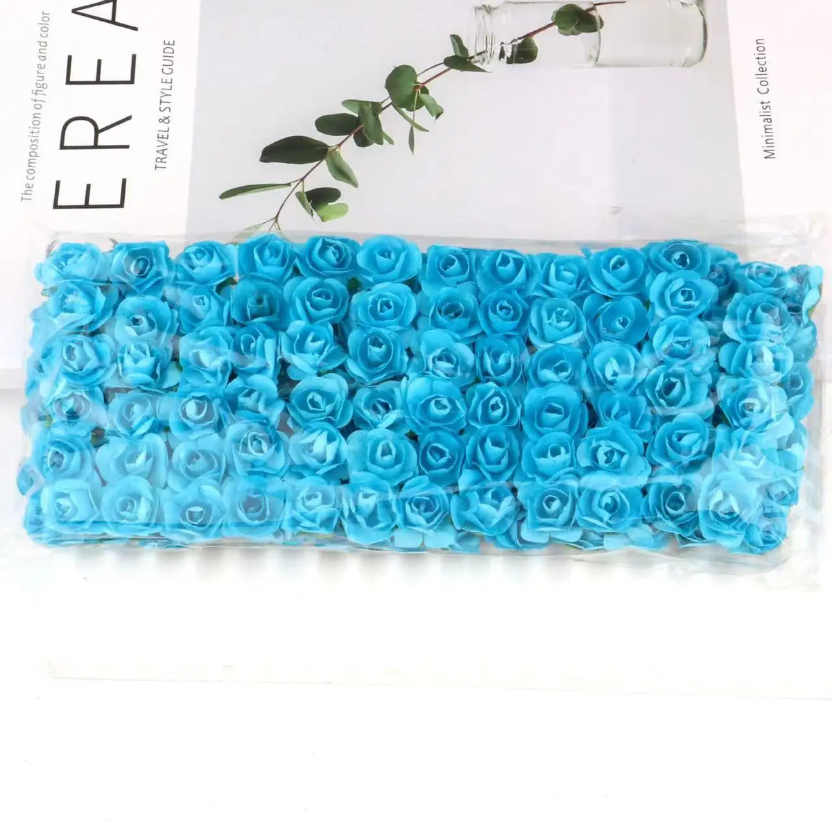 Fujin Artificial Mini Paper Rose Bouquet For Decorations