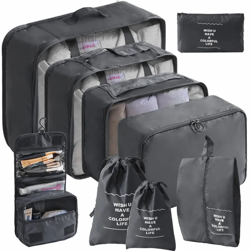 Travel Packing Cubes And Storage Bags For Luggage Organizers