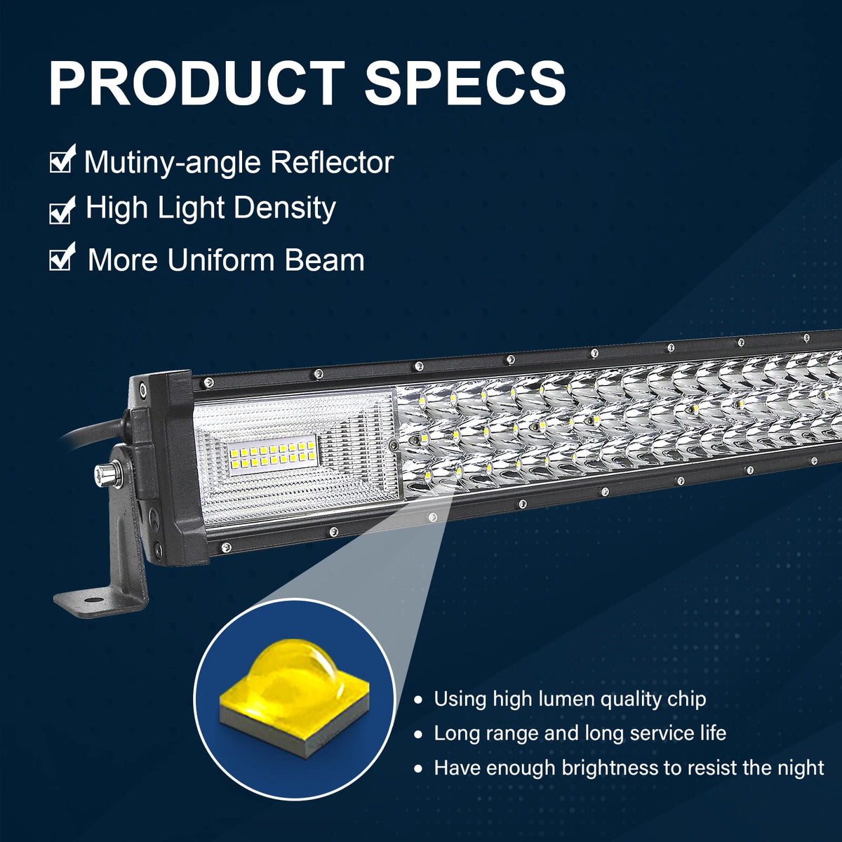 Auxthings Curved Off Road Led Light Bar Combo Beam Design