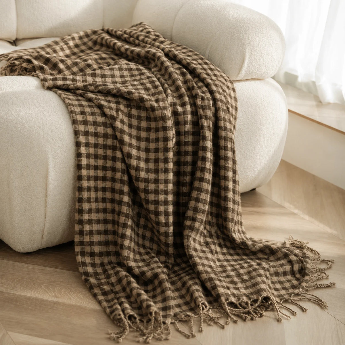 Cable Knit Throw Blanket With Tassel Fringe 100 Percent Acrylic