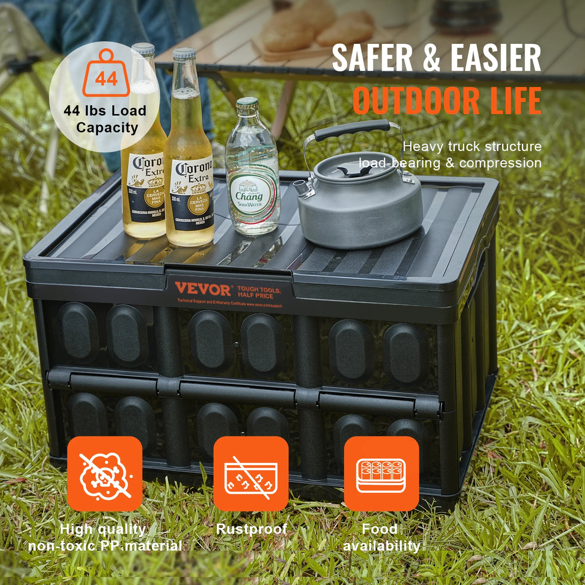 Collapsible Folding Storage Bins With Lids Stackable Utility Crates