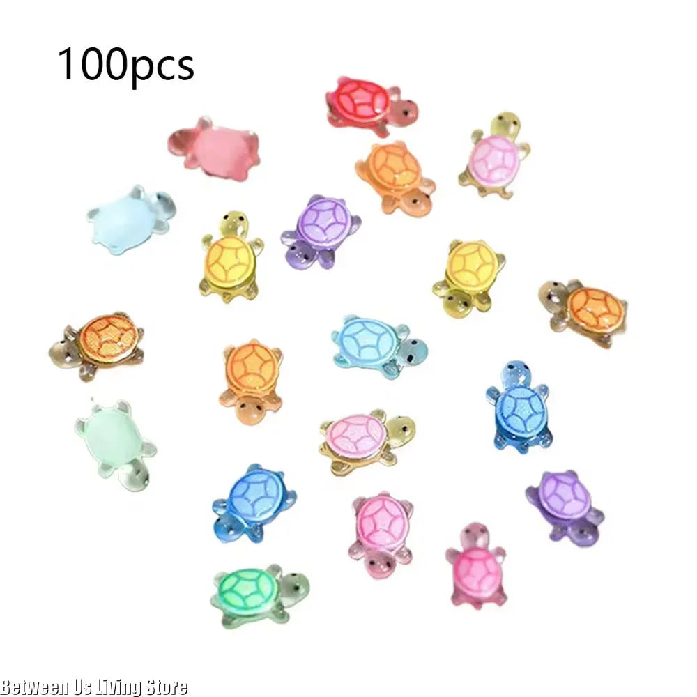Mini Resin Turtle Figurines Night Glow Micro Landscape Home Decor