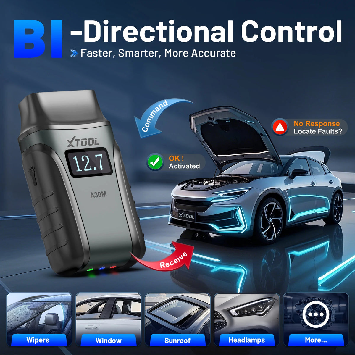 XTOOL Anyscan A30M Bluetooth OBD2 Diagnostic Scanner 26 Service Reset