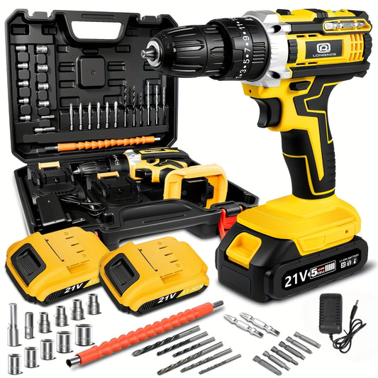 Professional 21V Cordless Drill Driver Kit With LED Light