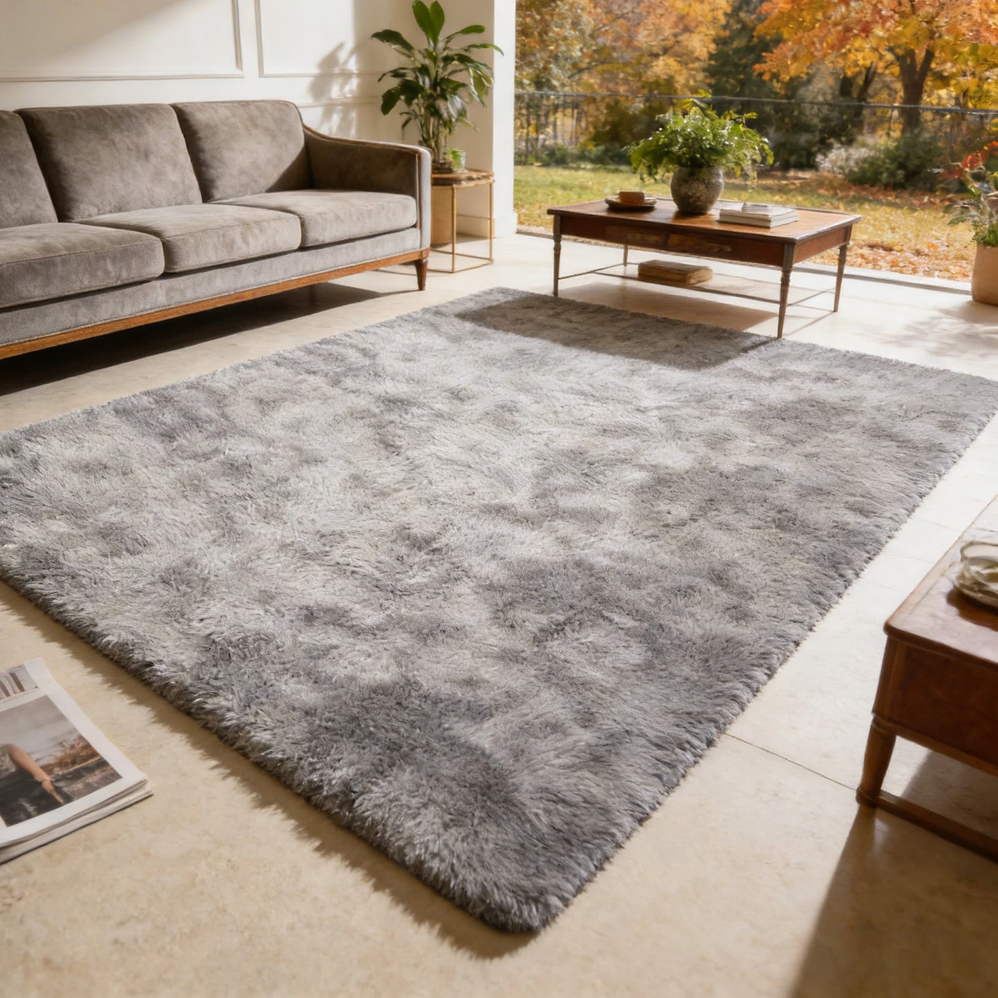 Ultra Soft Shag Area Rug For Bedroom And Living Room Decor