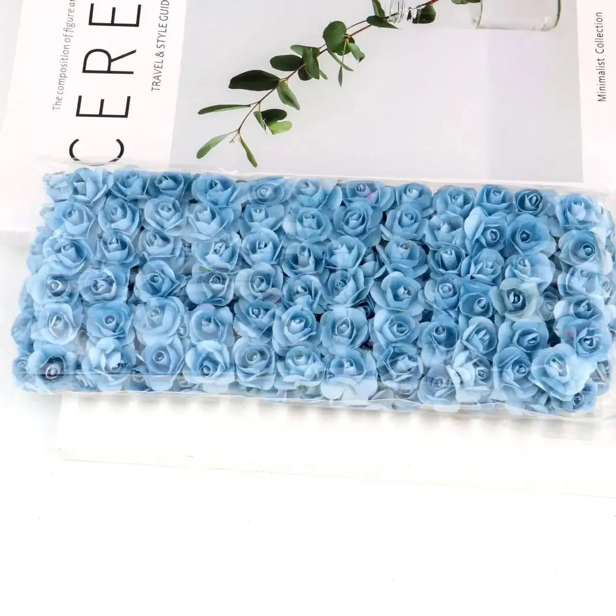 Fujin Artificial Mini Paper Rose Bouquet For Decorations