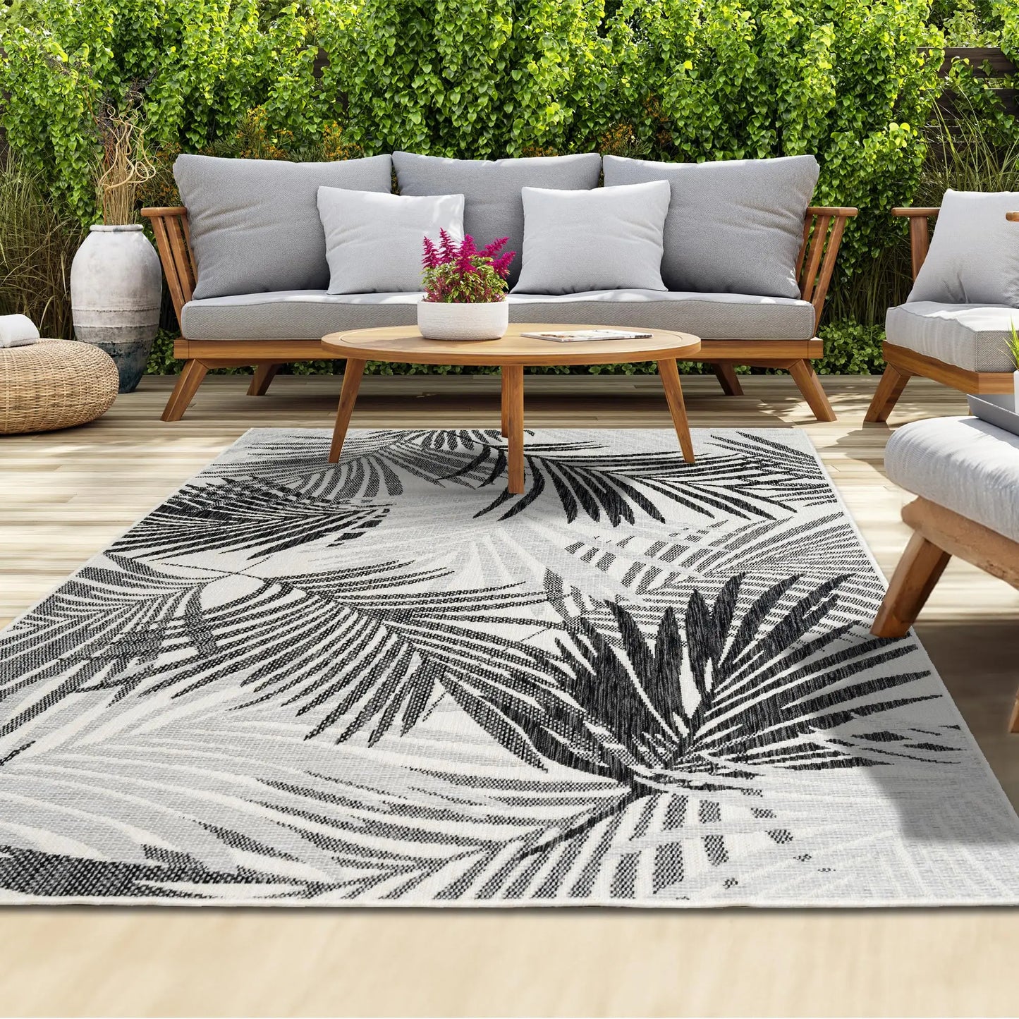 ViKama Modern Non Slip Outdoor Area Rug