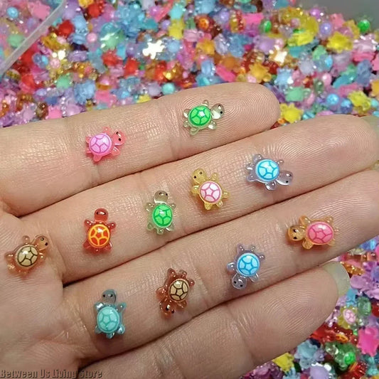 Mini Resin Turtle Figurines Night Glow Micro Landscape Home Decor