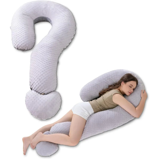 Velvet Dual Sided Bolster Pillow With Detachable Hug Cushion