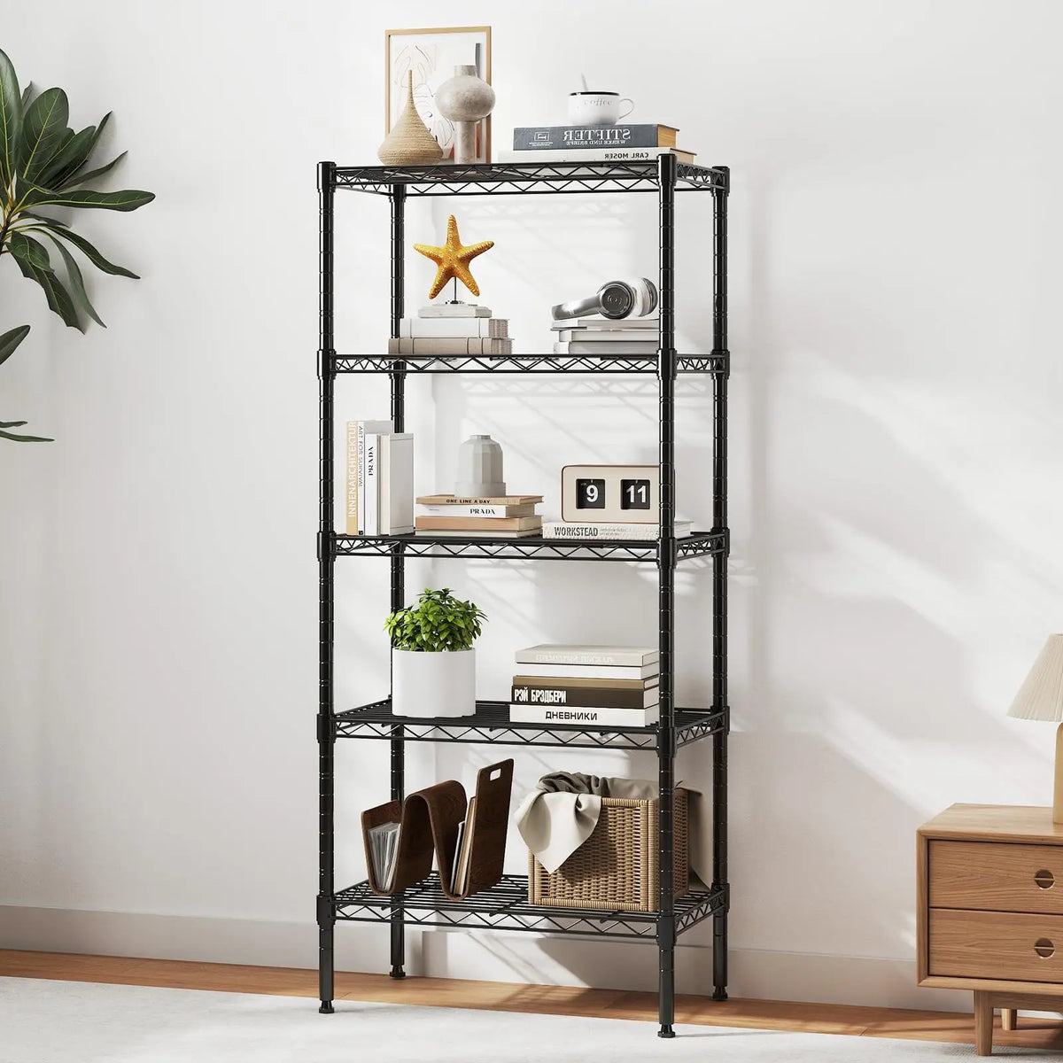 JHK Adjustable Metal Wire Storage Rack Organizer Shelf