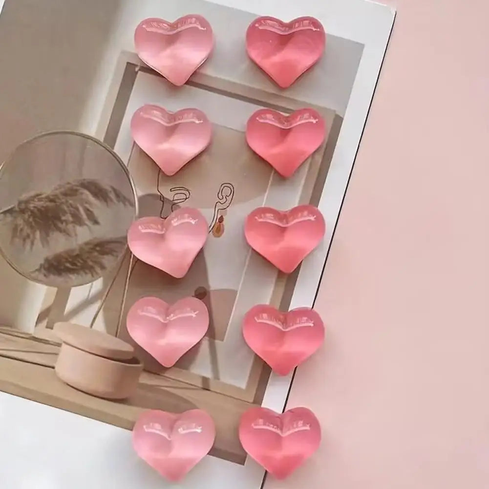 Heart Shaped Resin Refrigerator Magnets For Kitchen And Office