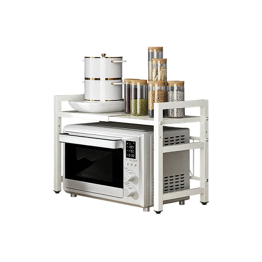Expandable Microwave Countertop Shelf Rack Kitchen Storage