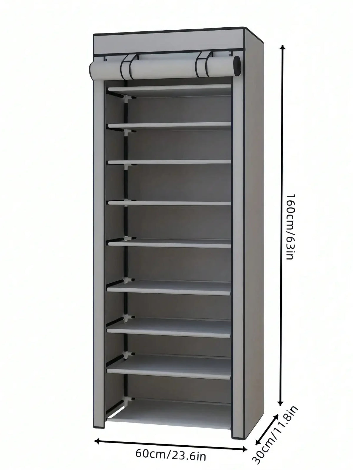 Multi Tier Nonwoven Fabric Shoe Rack With Storage Solutions