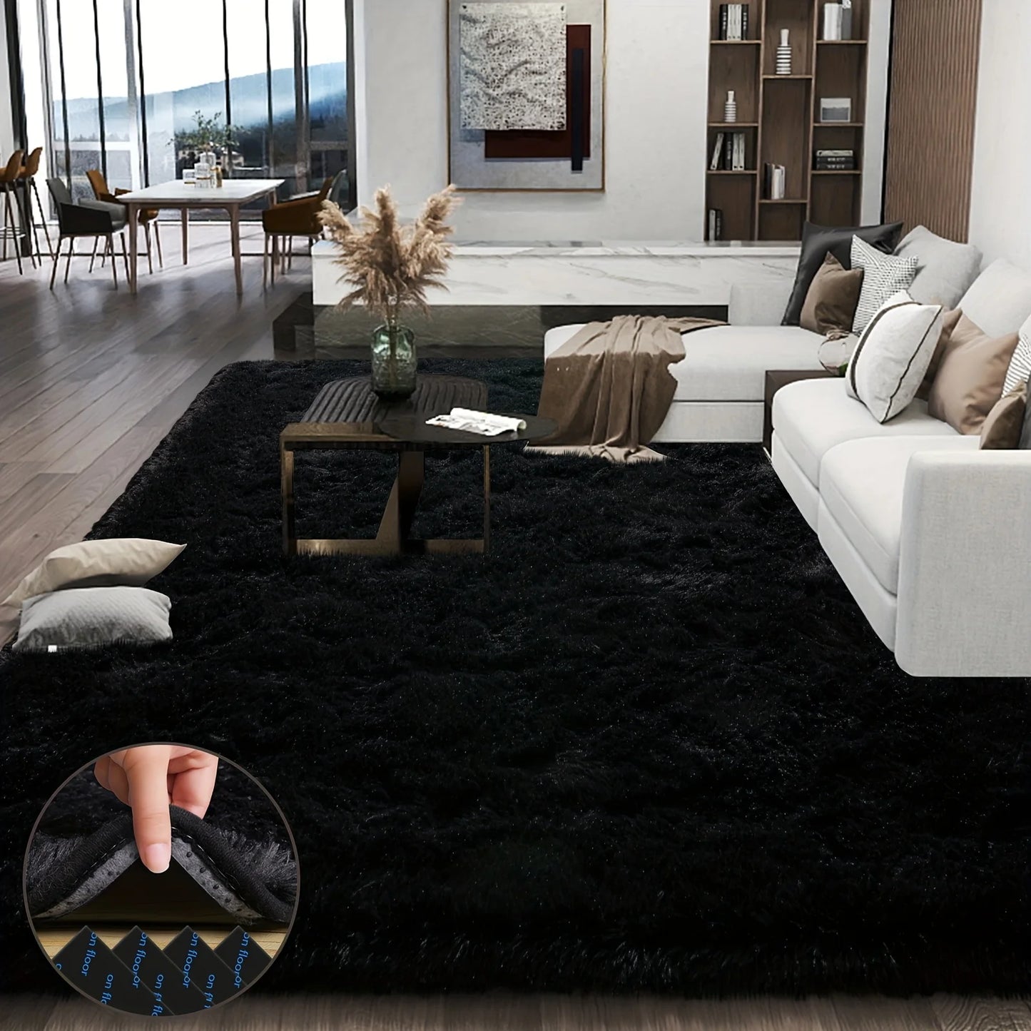 Large Aubusson Plush Area Rug For Living Room And Bedroom