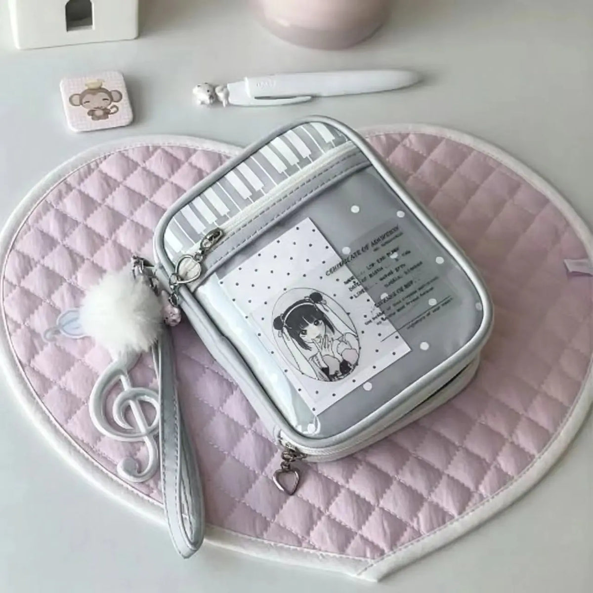 Transparent Ita Bag With Clear Window For Anime Badge Storage